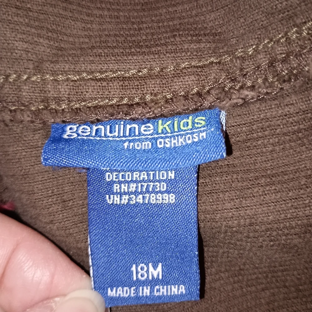 Oshkosh Vintage Brown Overalls Size 18 months